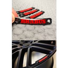Carbon Brabus badge with red letters on G Wagon rims