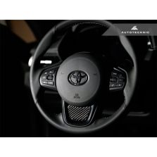 AutoTecknic Carbon Fiber Steering Wheel Trim Overlay - A90 Supra 2020-Up