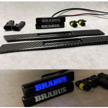 Carbon side body inserts with LED Brabus Emblem
