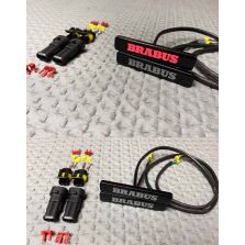 Red LED inserts with Rocket badge for Mercedes Brabus fenders