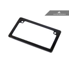 AutoTecknic Dry Carbon Fiber Motorcycle License Plate Frame