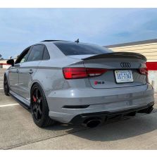 2014-2020 Audi Carbon Fiber High Kick Spoiler A3/S3/RS3
