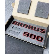 Brabus 900 metallic tail badge with red trim for Mercedes G Wagon trunk
