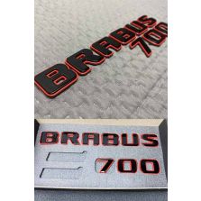 Black Brabus 700 rear metal badge with red trim for Mercedes-Benz G Class
