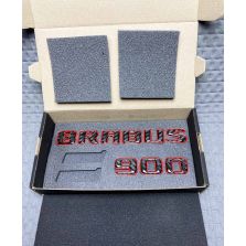 Brabus 900 carbon tail badge with red trim for Mercedes G Class