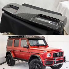 OEM Front Roof Carbon Lip Spoiler with LEDs for Mercedes W463A W464