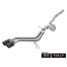 aFe Takeda Veloster Turbo 2-1/2 IN to 3 IN 304 Stainless Steel Cat-Back Exhaust System-Dual 4 Carbon Fiber Tips