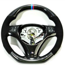 BMW E70/E71 steering wheel with carbon inserts and Alcantara, flat bottom