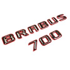 Brabus 700 Emblem Logo – Red Metallic with Carbon for Mercedes-Benz W463A/W464 G-Class