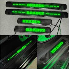 Brabus Style Carbon Fiber Door Sills for Mercedes-Benz W463A/W464 G-Wagon (LED Green Illuminated)