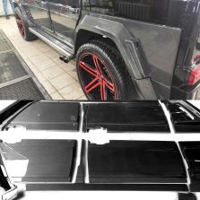 Carbon Fiber Badge Front Grille Frame Set for Mercedes-Benz G-Wagon G-Class W463 G63 G55 G500