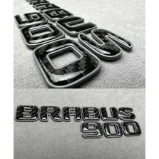 Brabus 900 Rear Emblem in Nardo Grey and Carbon Fiber for Mercedes-Benz G Class W464 W463a W463