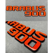 Tail Brabus 900 Badge in Orange color for Mercedes-Benz G Class W464/W463A/W463
