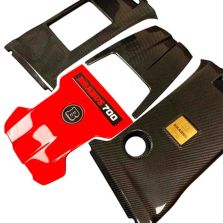 Carbon Fiber Brabus 700 Engine Cover with Badges Set for AMG Mercedes-Benz W463A W464 G-Wagon G-Class G63