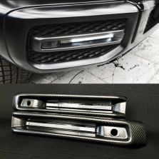 Carbon Fiber Front AMG Bumper Fog Light Covers with LED for Mercedes-Benz G-Class W463A