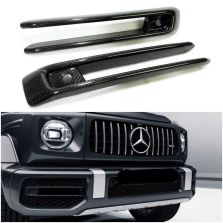 Carbon Fiber Front AMG Bumper Fog Lights Covers for Mercedes-Benz G-Class W463A