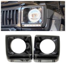 Carbon Fiber Front Headlight Covers (2 pcs set) for Mercedes Benz W463 G-Wagon