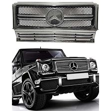 Carbon Fiber Badge Front Grille Frame Set for Mercedes-Benz G-Wagon G-Class W463 G63 G55 G500