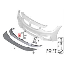 BMW Genuine Carbon GTS Front Adjustable Splitter - BMW M3/M4 2014-2017 (F80/F82/F83)