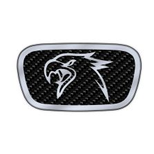 Carbon Fiber V2 Hawk Steering Wheel Center Badge