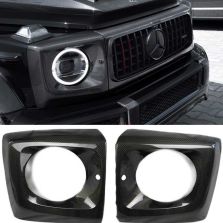 Carbon Front Headlight Covers on W463a W464