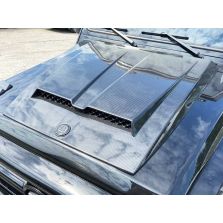 Carbon Hood Scoop with Badge Conversion W463 to W463A for Mercedes-Benz G-Wagon (2pcs)
