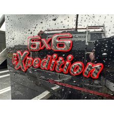6×6 Expedition Metallic Carbon Emblems Badges Logo Set for Mercedes W463 6×6