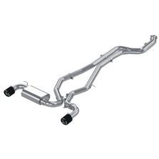 MBRP 3 304SS CAT Back Exhaust - Dual Carbon Fiber Tips