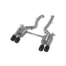MBRP Resonator-Back Quad Exit Exhaust for F87 BMW M2 Competition (S45023CF)
