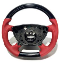 Mercedes W211/W463/W219 G-Wagon Steering Wheel – Piano Black Carbon Red Leather