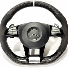 Mercedes W222/W205 GLS/GLE/CLA/CLS AMG Style Steering Wheel (Carbon Alcantara)