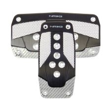 NRG Aluminum Sport Pedal A/T - Black w/Silver Carbon