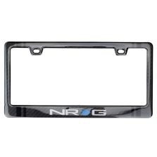 NRG Carbon License Plate Frame/ Fiber Poly Dip Finish Wet w/ NRG Logo