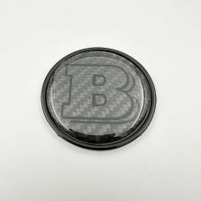 2-Piece Gray Metal Carbon Brabus 53mm Emblem Badge for Mercedes-Benz W463A W464 G-Class Hood and Trunk