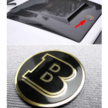 W463 W461 G55 G65 G63 G500 Mercedes G Wagon G class Brabus Style Hood Scoop Golden Badge Logo Emblem Decal 