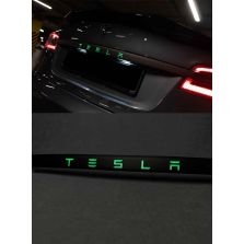 Carbon trim with green LED for TESLA Model S trunk lid