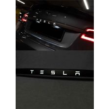 White illuminated carbon trim for TESLA Model S trunk lid