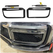 Carbon Fiber Front Bumper Frames Insertions with LED Lights for Widestar Brabus