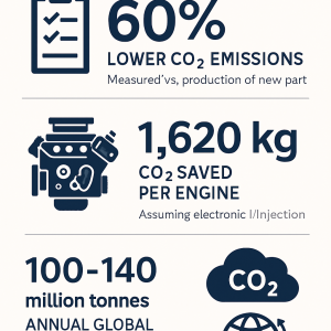 Comparison and analysis of the use of spare parts in cars gives: CO2 emissions reduction