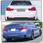 Gloss Black Rear Diffuser Compatible with BMW F32 F33 F36 M Sport 2014-2020 Glossy Black Rear Quad Diffuser Lower Bumper Lip Spoiler Body Kit Factory Outlet