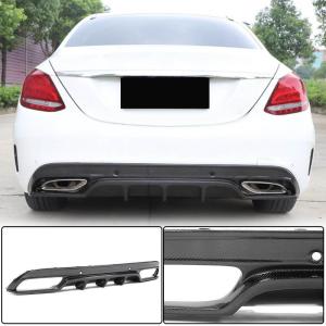 Mercedes Benz W205 Sport C43 C63 C450 AMG 2015-2019 Rear Bumper Diffuser Lip Carbon Fiber/FRP