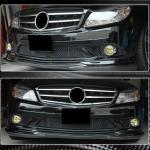 Mercedes Benz W204 C300 Sport Pre-facelift 2008-2011 Front Bumper Lip Carbon Fiber