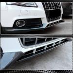Audi A4 B8 Base Sedan Pre-facelift 2009-2012 Front Bumper Lip Carbon Fiber