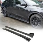 Tesla Model Y 2019-2024 Front Bumper Lip Side Skirts Rear Diffuser Trunk Spoiler Carbon Fiber
