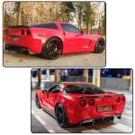C6 Caron Fiber Rear Bumper Diffuser for Chevrolet Corvette C6 ZR1 2006-2013 | Rear Bumper Lip Apron Lower Diffuser Splitters Canard Protector