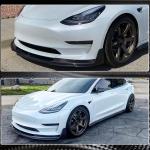 Tesla Model 3 2016-2022 Front Bumper Lip Carbon Fiber