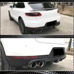Porsche Macan 2014-2020 Rear Bumper Diffuser With Brake Light Carbon Fiber