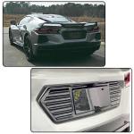 Gloss Black Rear License Plate Frame Panel Cover Fits for Chevrolet Corvette C8 2020-2024 License Plate Cover Decorative Accessories Factory Outlet