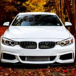 F32 Front Grille Compatible with BMW 4 Series F32 F33 F36/M3 F80/M4 F82 F83 2014-2019 ABS Auto Bumper Kidney Grill Cover Body Kit (Double Slats Gloss Black Grille)