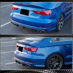 Audi S3 A3 Sline 8V Sedan Pre-facelift 2014-2016 Rear Bumper Diffuser Carbon Fiber